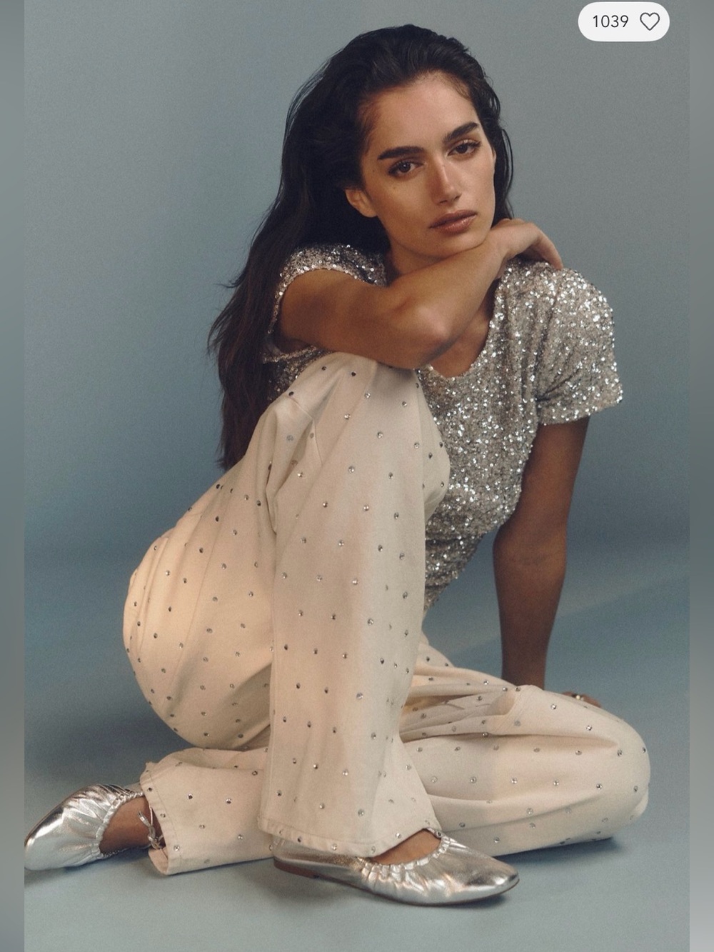 Pilcro Sparkle Relaxed Cuff Jeans